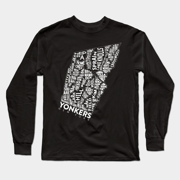 Yonkers Neighborhoods Long Sleeve T-Shirt by JP